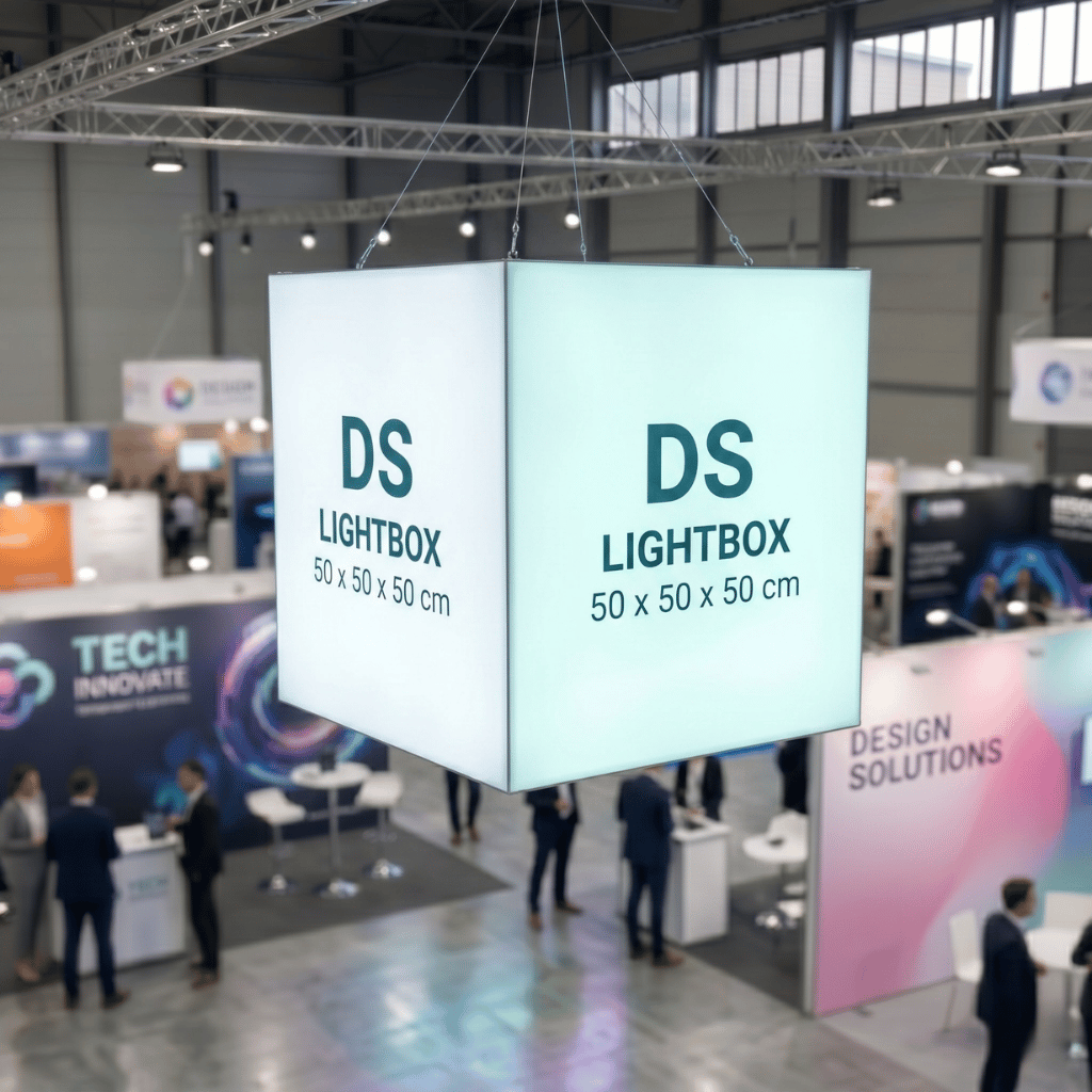 50×50×50 CM KÜP LIGHTBOX HANGING SIGN