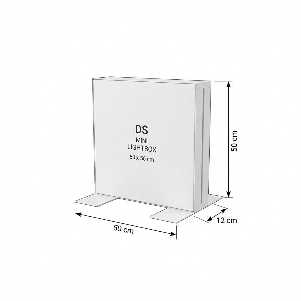 Ayaklı Lightbox 50×50 cm - Yakın Plan Detay