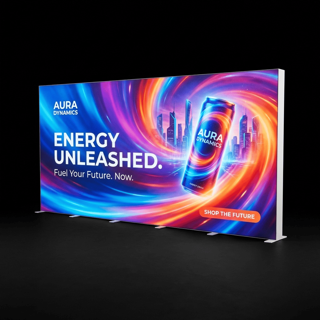 Modüler Lightbox Kongre ve Fuar Standı 500×250 cm - Perspektif Görünüm