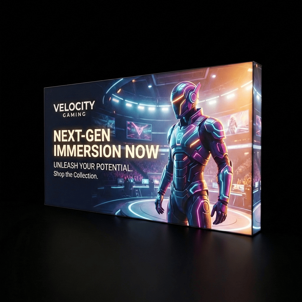 T3 Modüler Lightbox 500×250 cm - Ön Cephe Görünümü