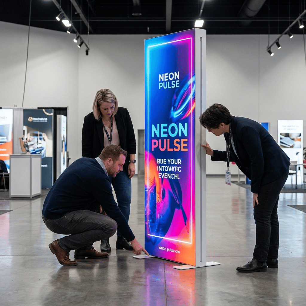 Ayaklı Lightbox 50×200 cm - Perspektif Görünüm