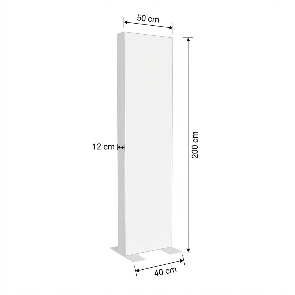 Ayaklı Lightbox 50×200 cm - Kurulum Sonrası Görünüm | portatif stand çözümü