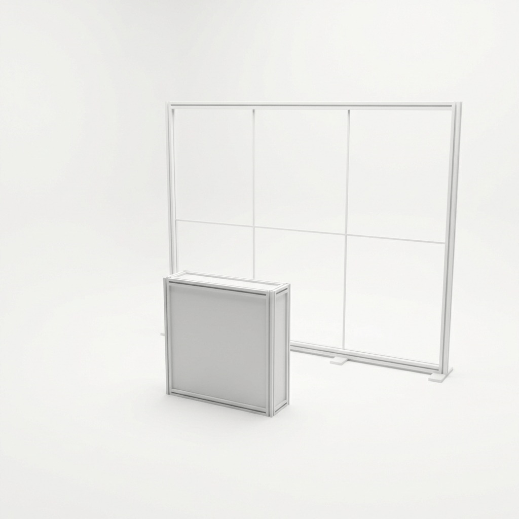 6 m² Modüler Lightbox Fuar Standı 300×200 cm - Kurulum Sonrası Görünüm | portatif stand çözümü
