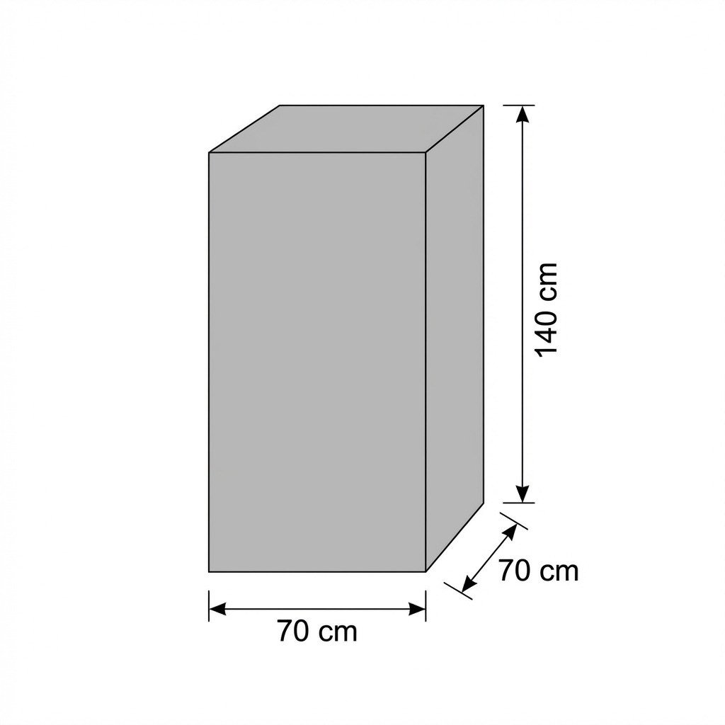 70×70×140 CM KÜP LIGHTBOX ÇİFT KÜP KULE