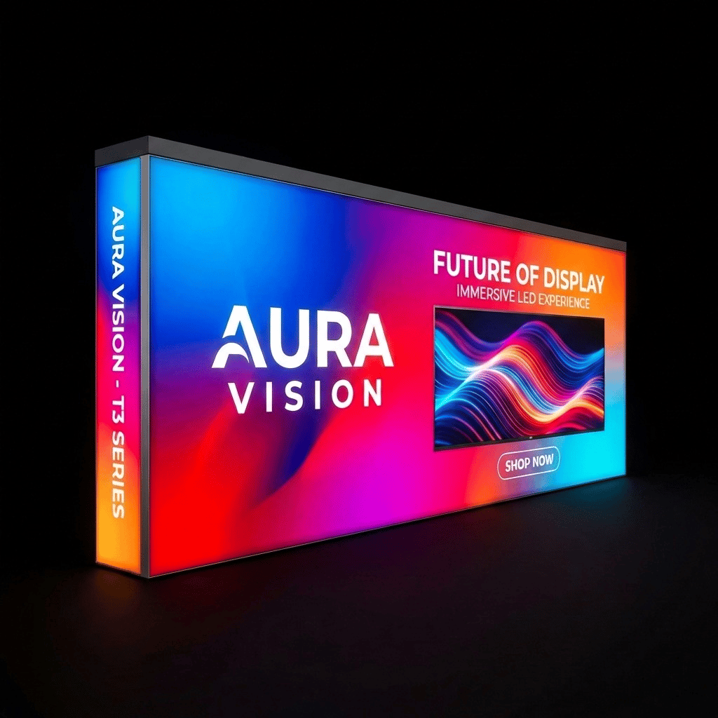 T3 Modüler Lightbox 700×250 cm - Perspektif Görünüm