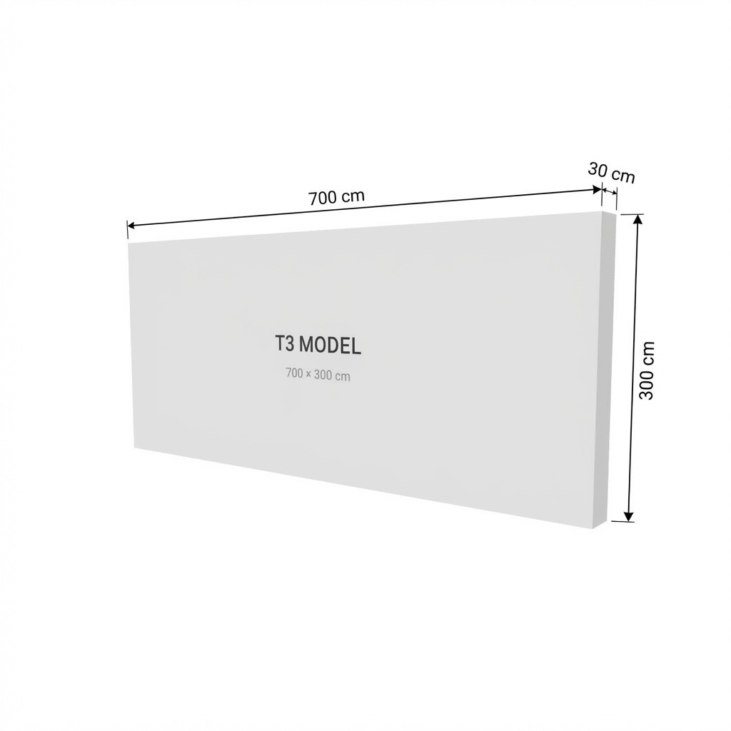 T3 Modüler Lightbox 700×300 cm - Perspektif Görünüm