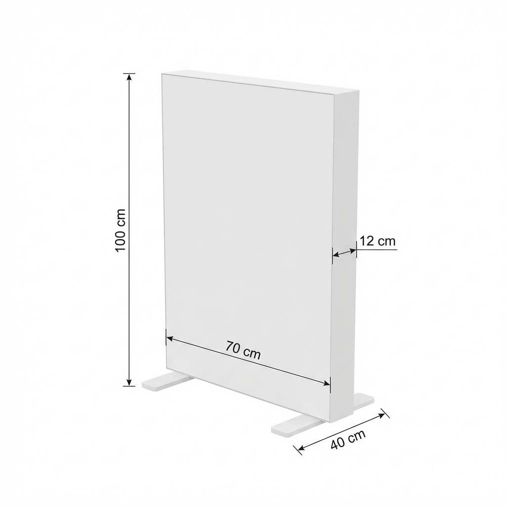 Ayaklı Lightbox 70×100 cm - Perspektif Görünüm