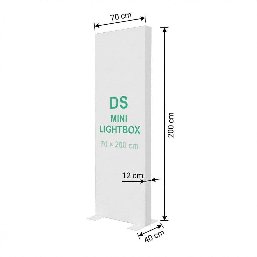 70X200 CM ayakli lightbox