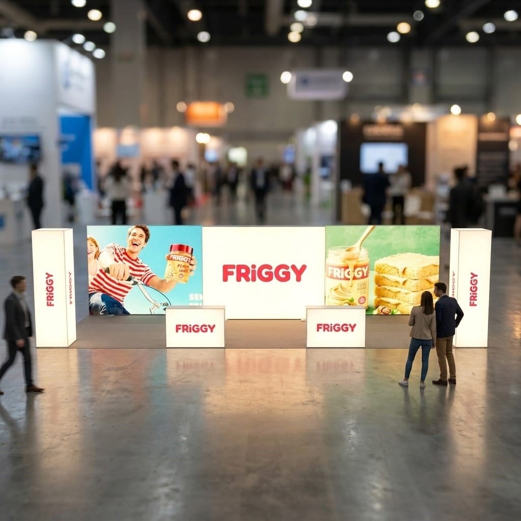 72m² (1200x600cm) 1 Cephe Kapalı T3 Modüler Fuar Standı
