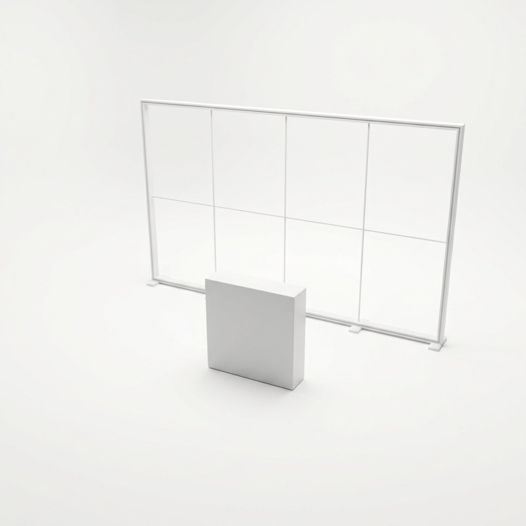 8 m² Modüler Lightbox Fuar Standı 400×200 cm - Yakın Plan Detay