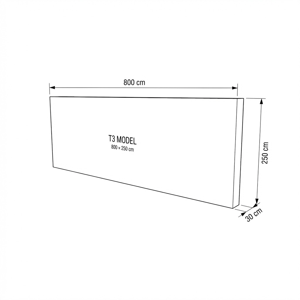 T3 Modüler Lightbox 800×250 cm - Yakın Plan Detay