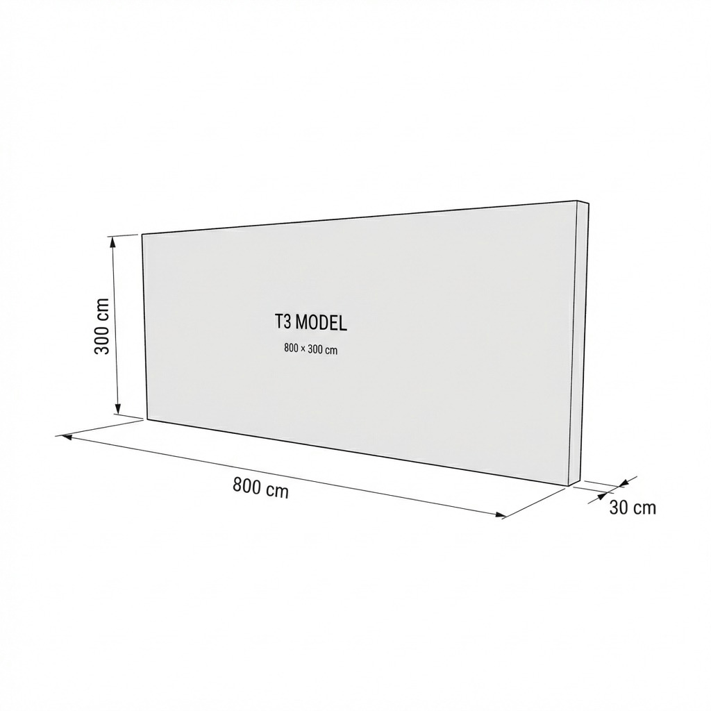 T3 Modüler Lightbox 800×300 cm - Yakın Plan Detay