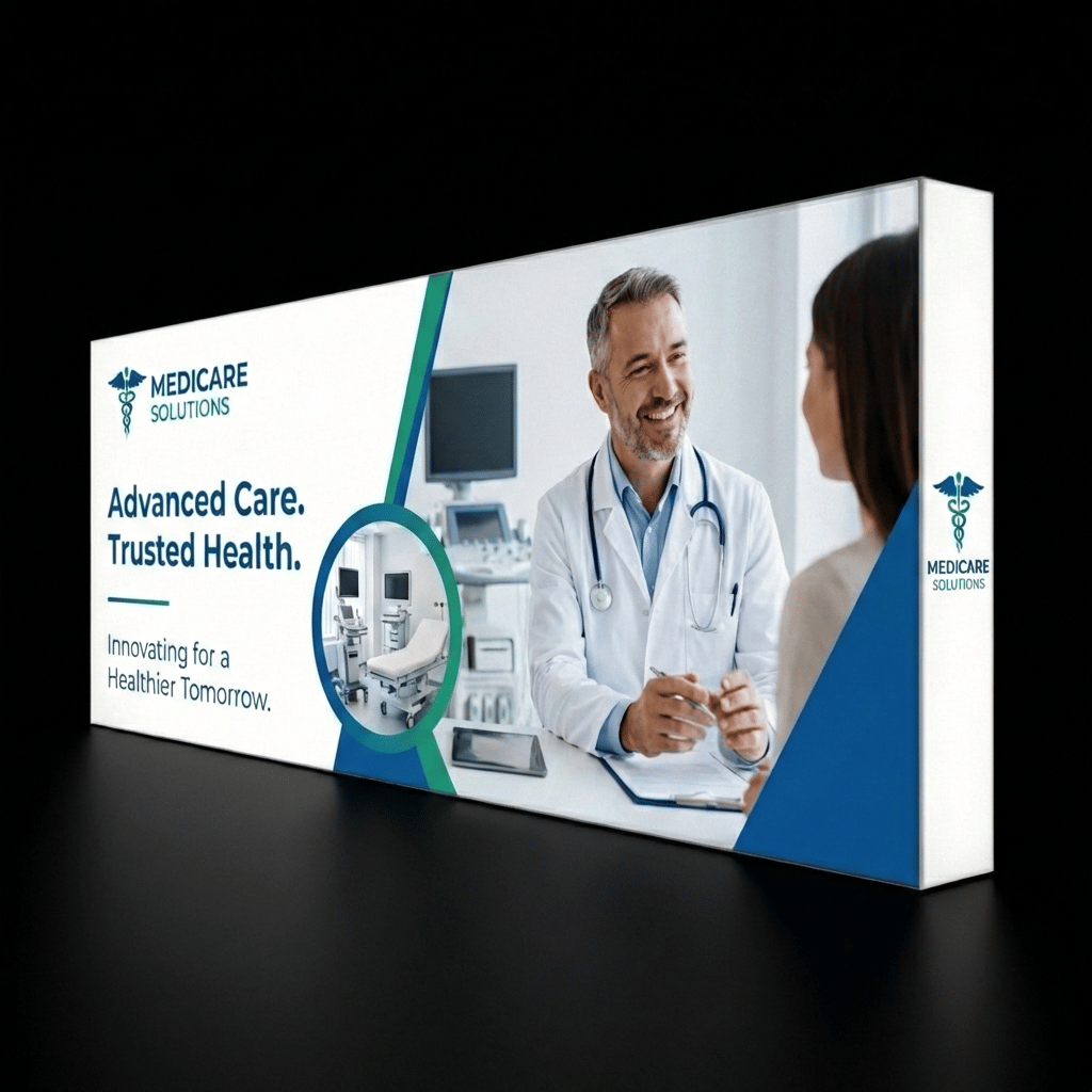 T3 Modüler Lightbox 900×250 cm - Perspektif Görünüm