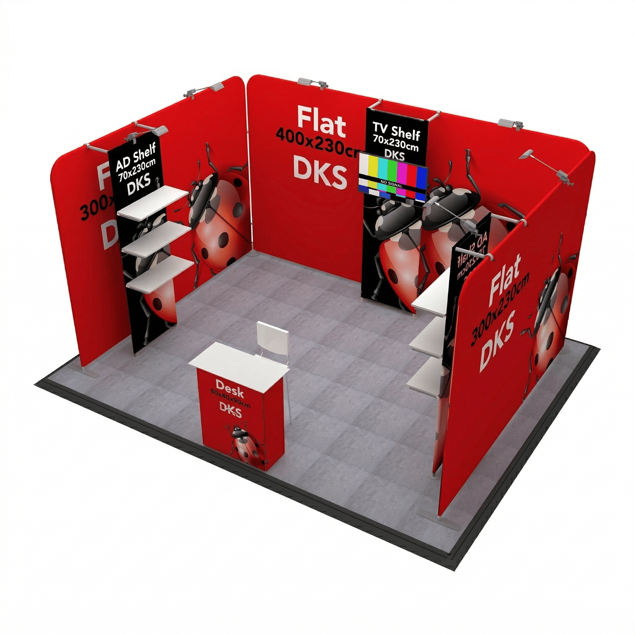 DKS 4x3 (12m2) Modüler Fuar Standı 