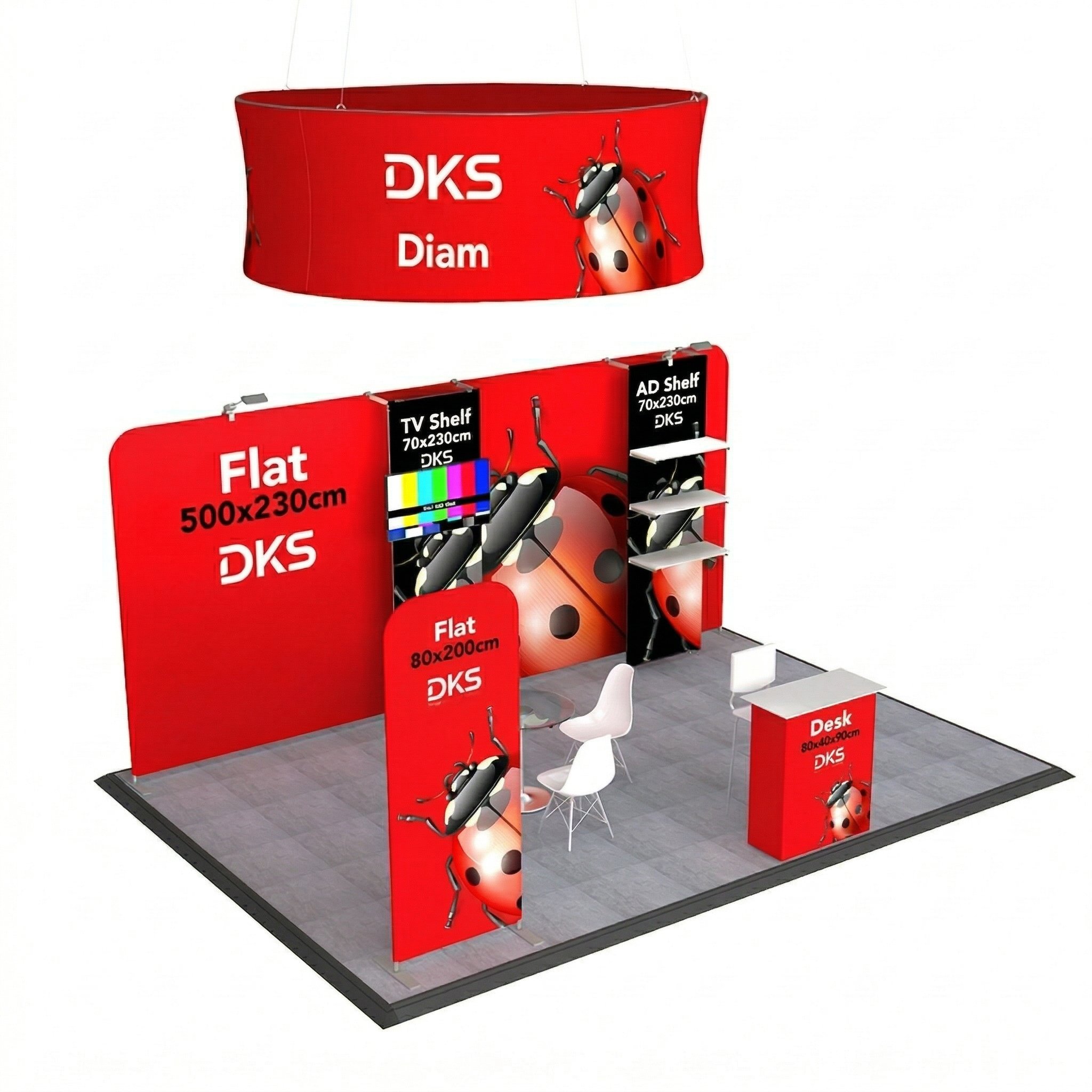 DKS 5x3 Modüler Fuar Standı
