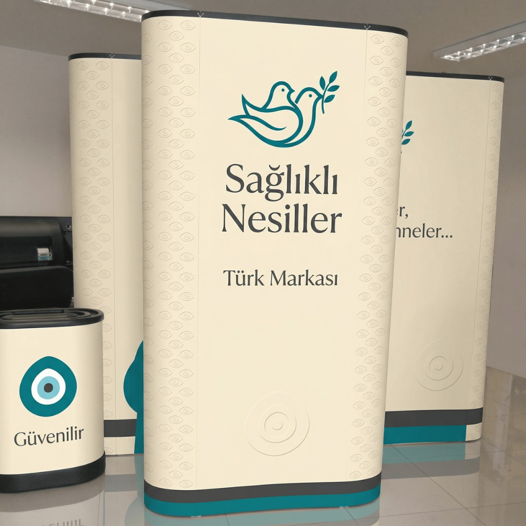 Premium Örümcek Stand 3x1 | Taşınabilir Fuar Standı