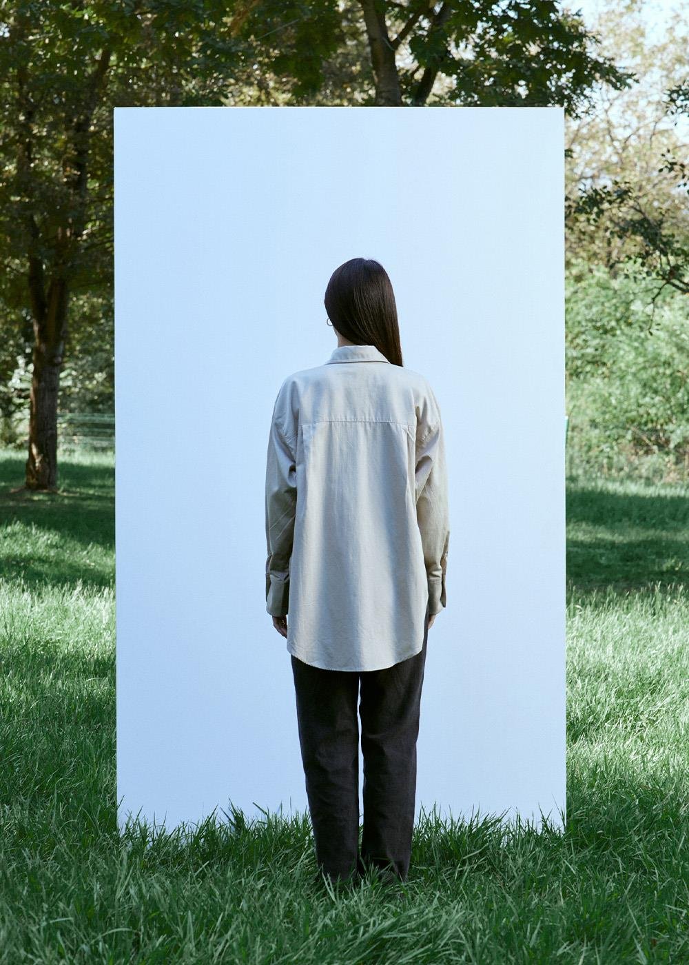 Cep Detalı Gömlek | Bej