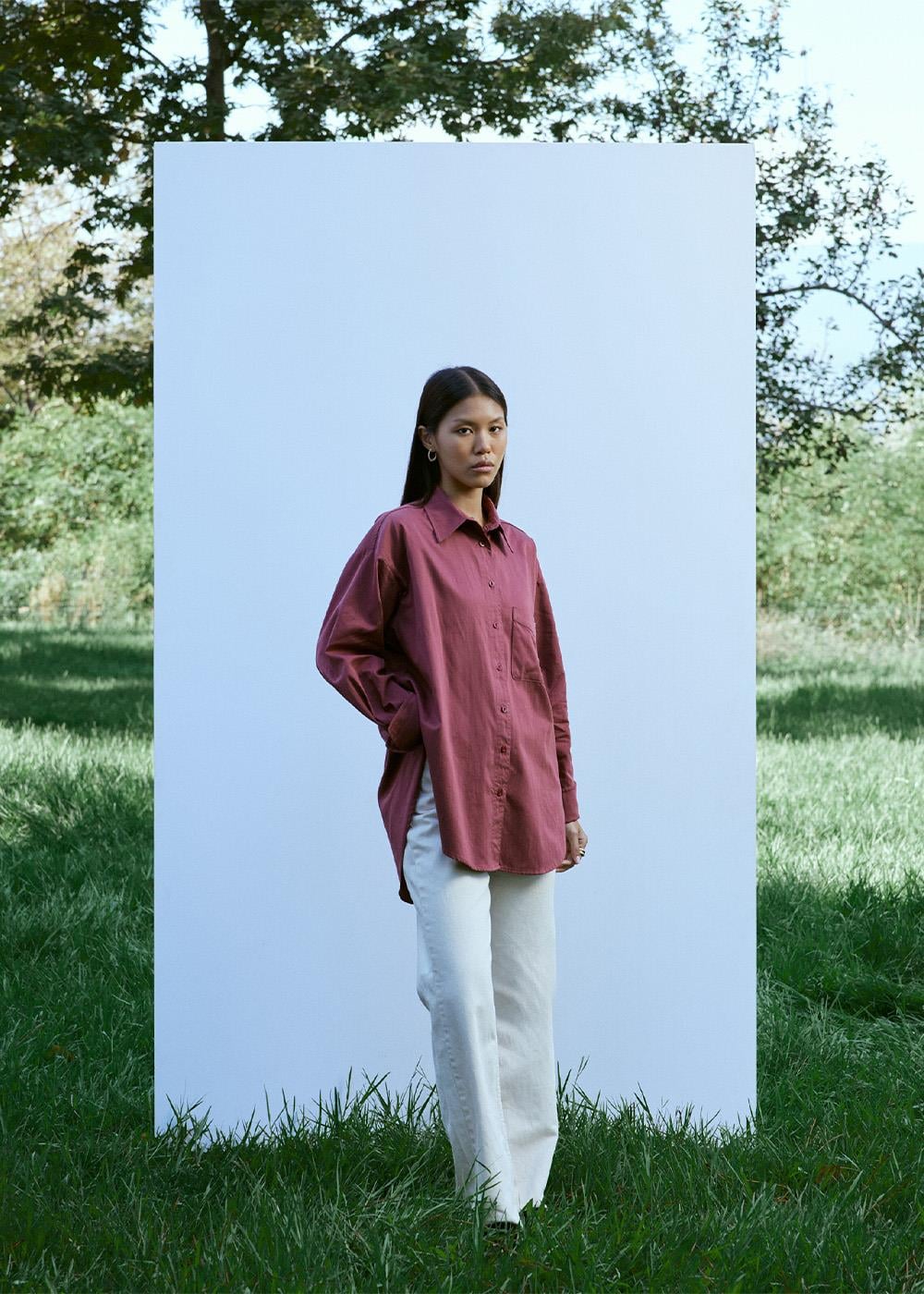 Cep Detalı Gömlek | Gülkurusu