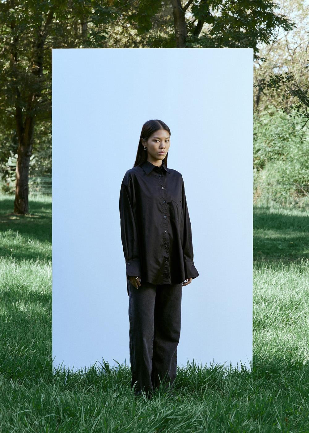 Cep Detalı Gömlek | Siyah