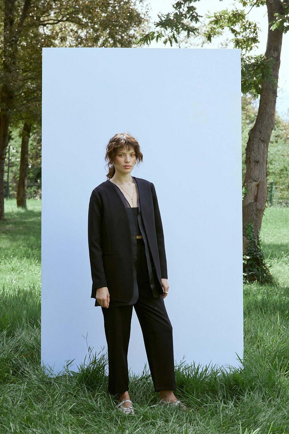 Dikişli Pantolon | Siyah