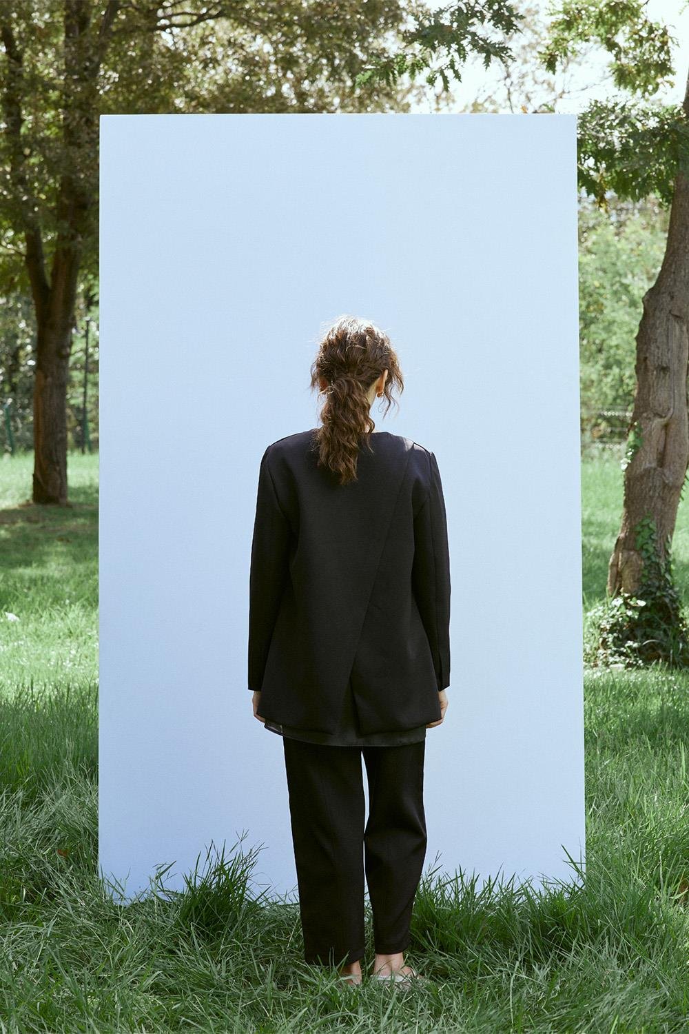 Dikişli Pantolon | Siyah