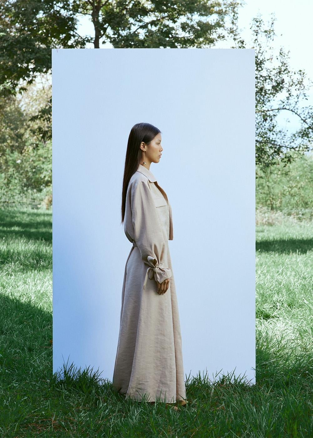 Parçalı Etek | Bej