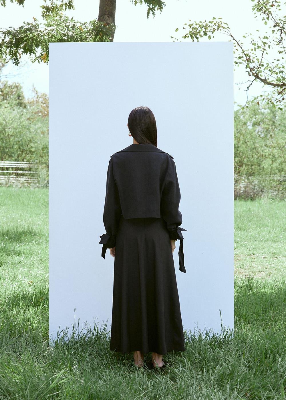 Parçalı Etek | Siyah