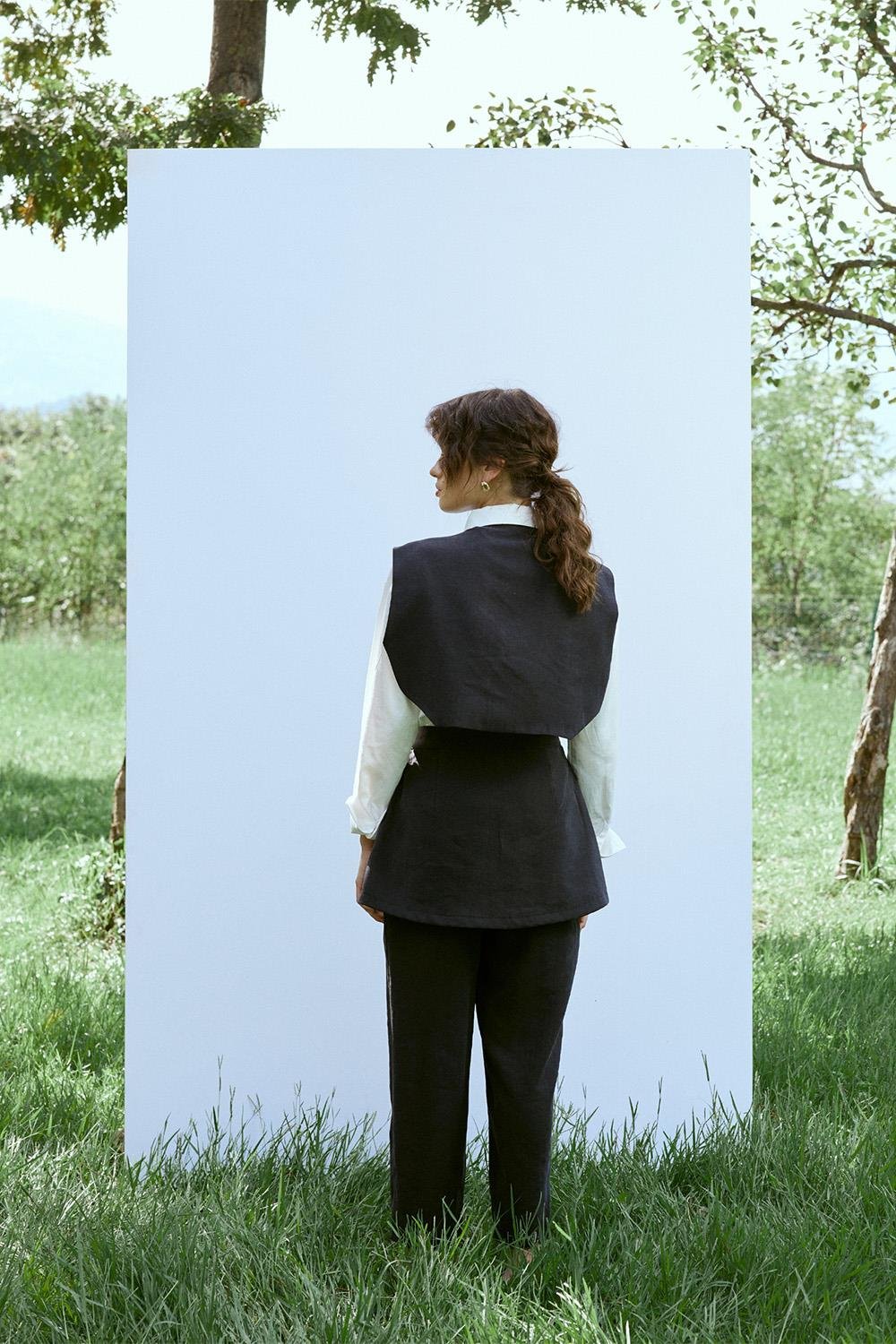 Pileli Pantolon | Siyah