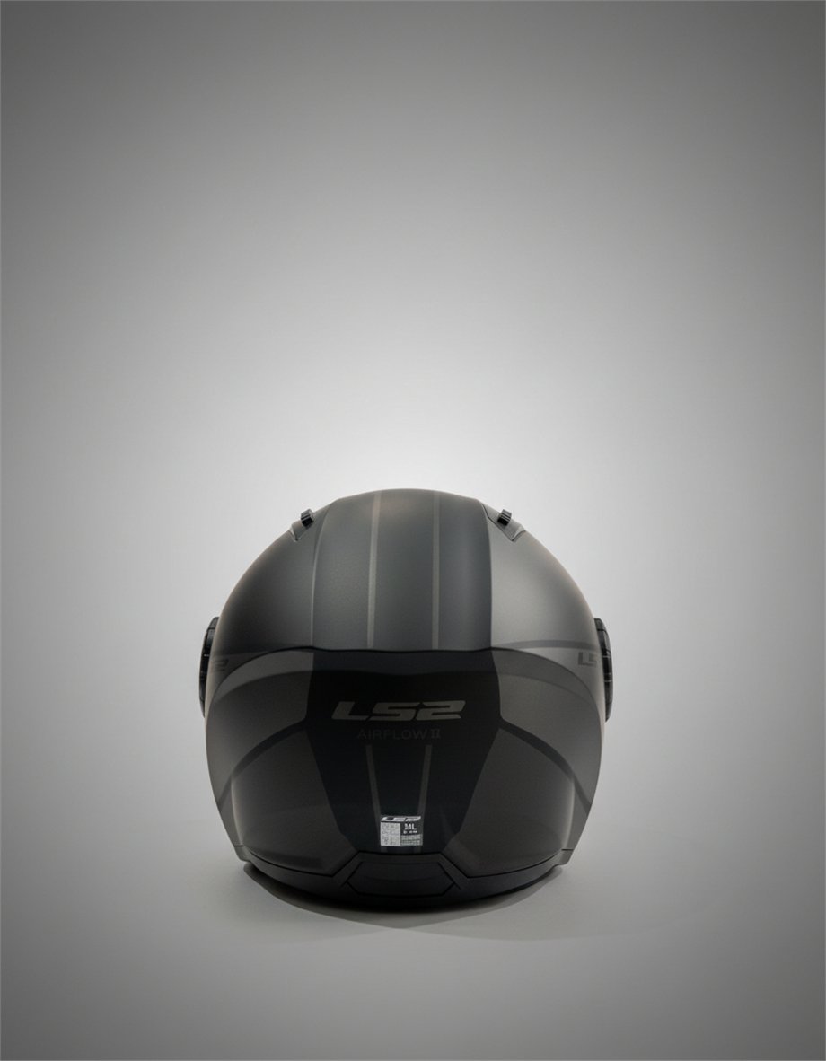 LS2 AIRFLOW 2 COVER MAT SİYAH GRİ KASK-90509100