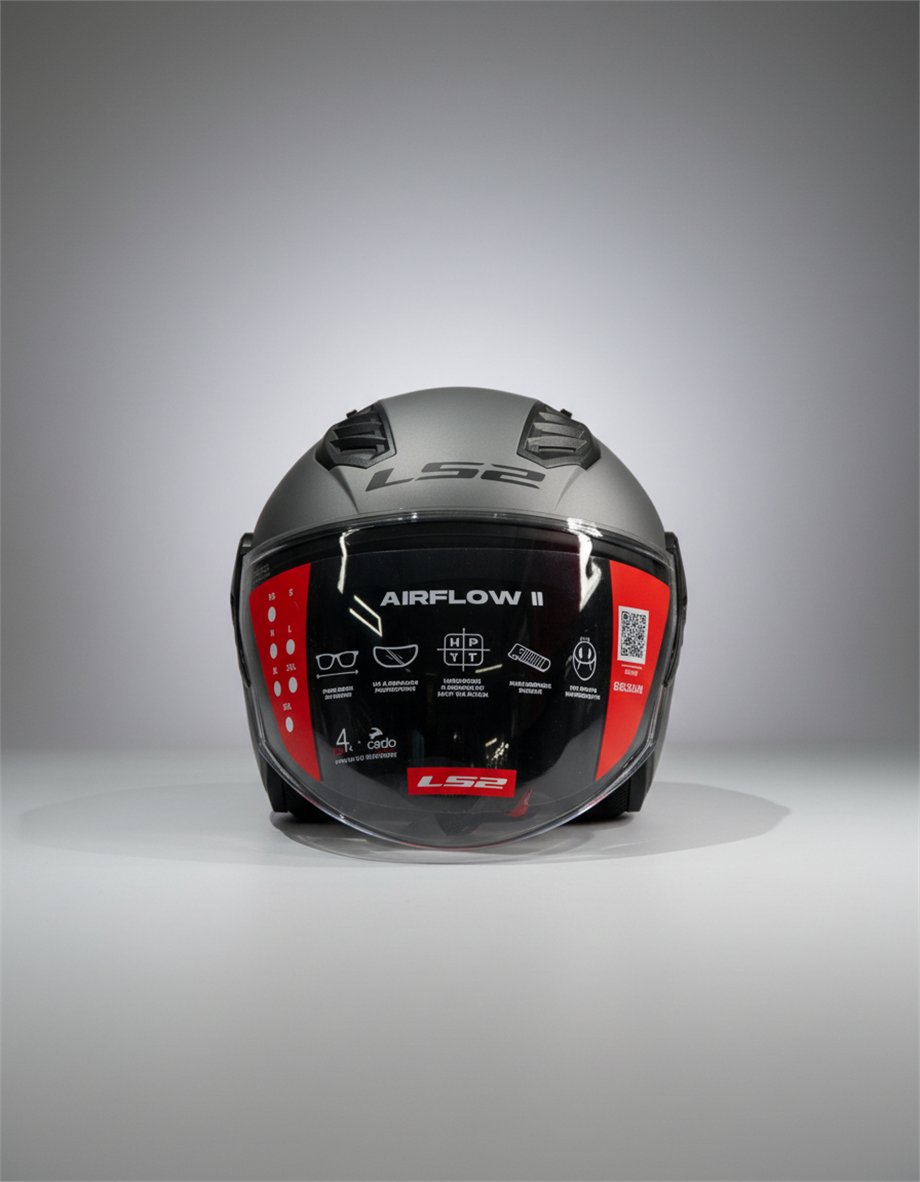 LS2 AIRFLOW 2 MAT TITANIUM KASK-90504006