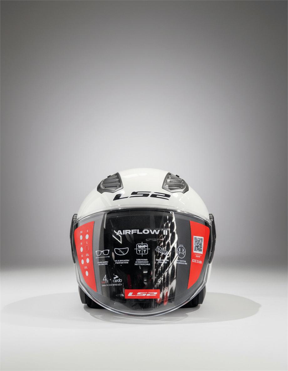 LS2 AIRFLOW 2 SOLID GLOSS WHITE KASK-90504075