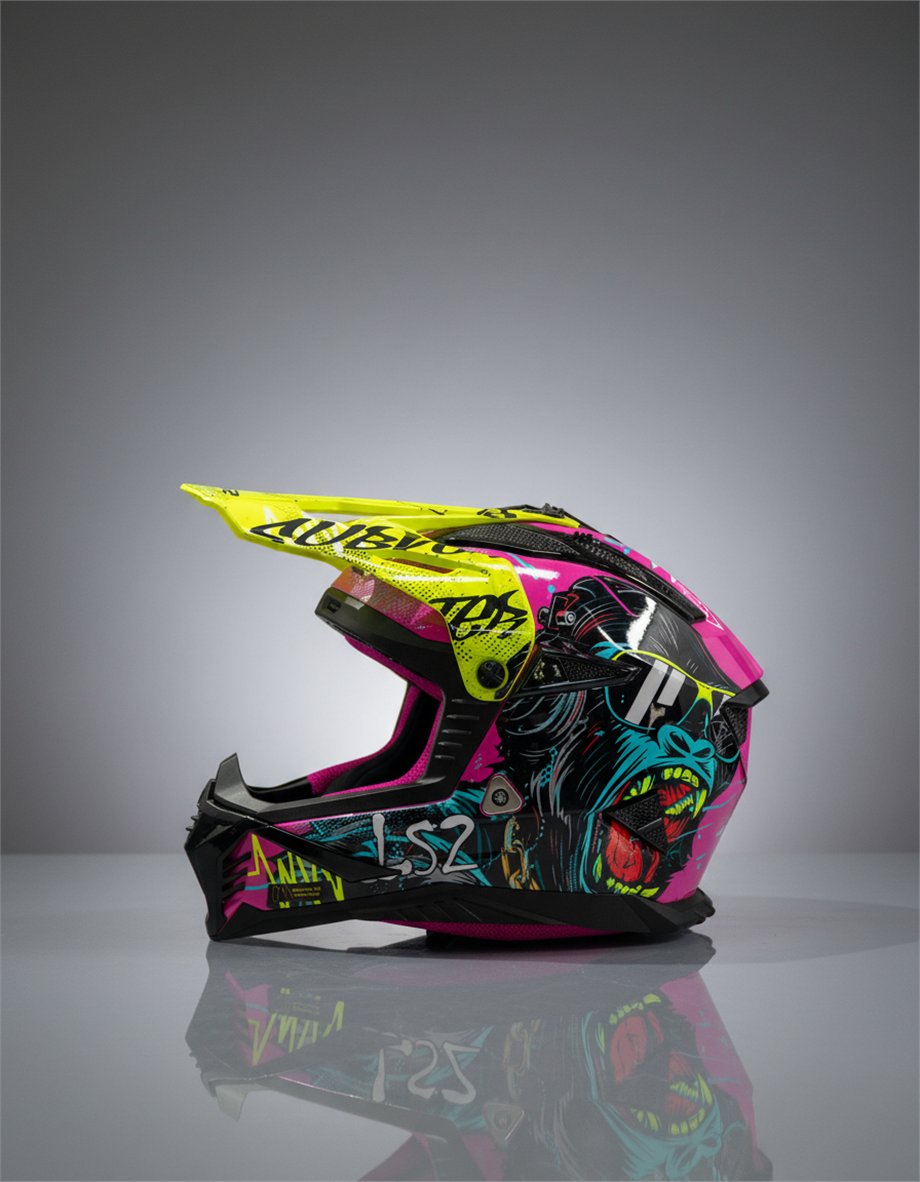 LS2 FAST 2 GORILLA MOR-NEON SARI KASK-90509070