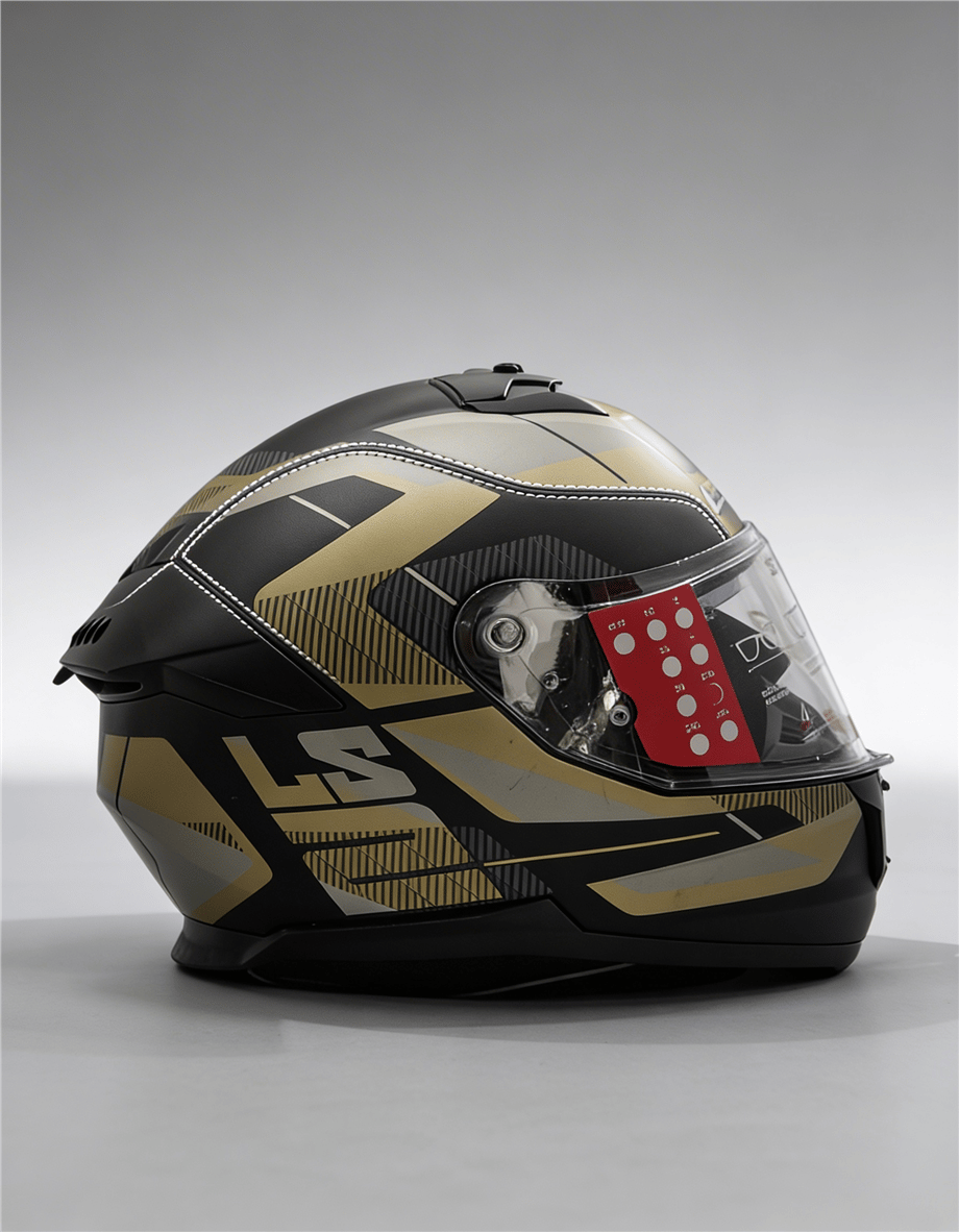 LS2 STREAM 2 ROAD MAT SİYAH-GOLD KASK-0009052031901