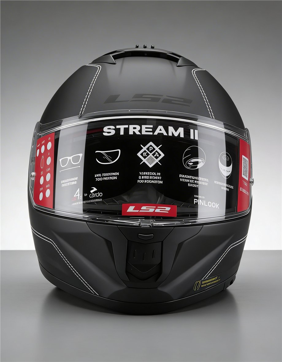 LS2 STREAM 2 SHADOW MAT TITANIUM-GRİ KASK-90499388