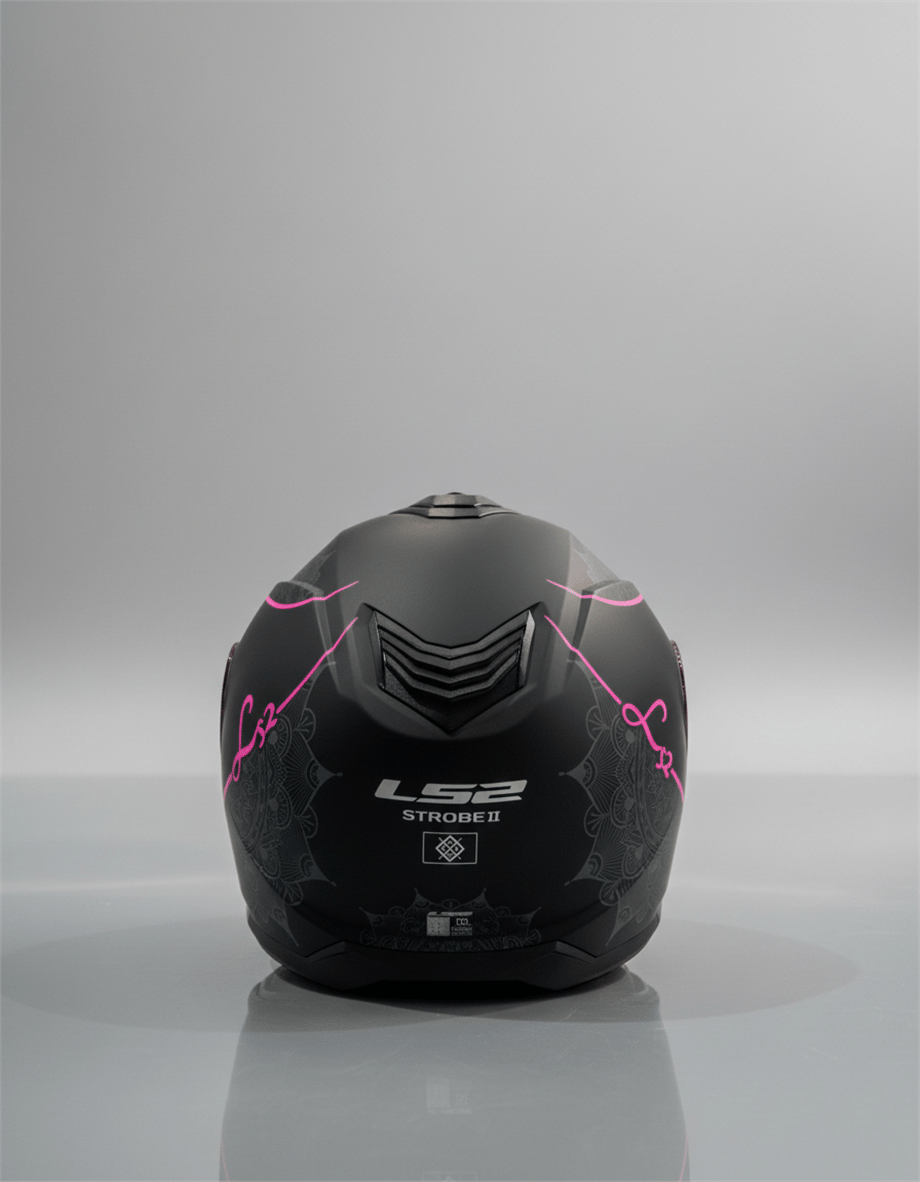 LS2 STROBE 2 LUX M SİYAH PEMBE-90504488