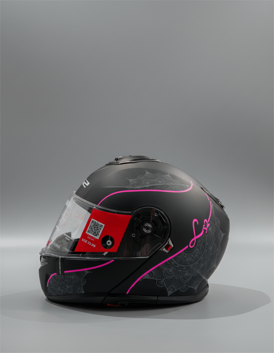 LS2 STROBE 2 LUX M SİYAH PEMBE-90504488