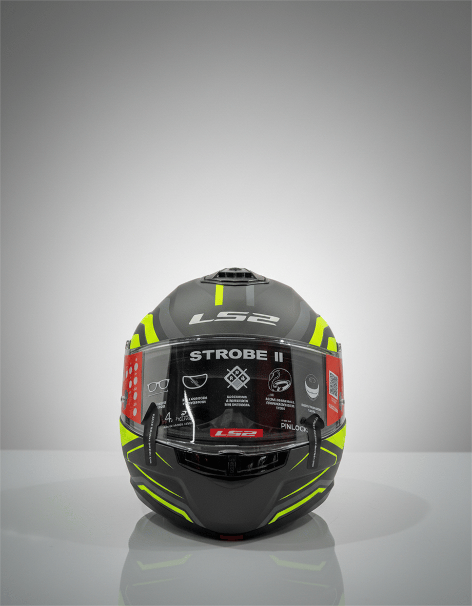 LS2 STROBE 2 MAT TITANIUM NEON SARI-90503209