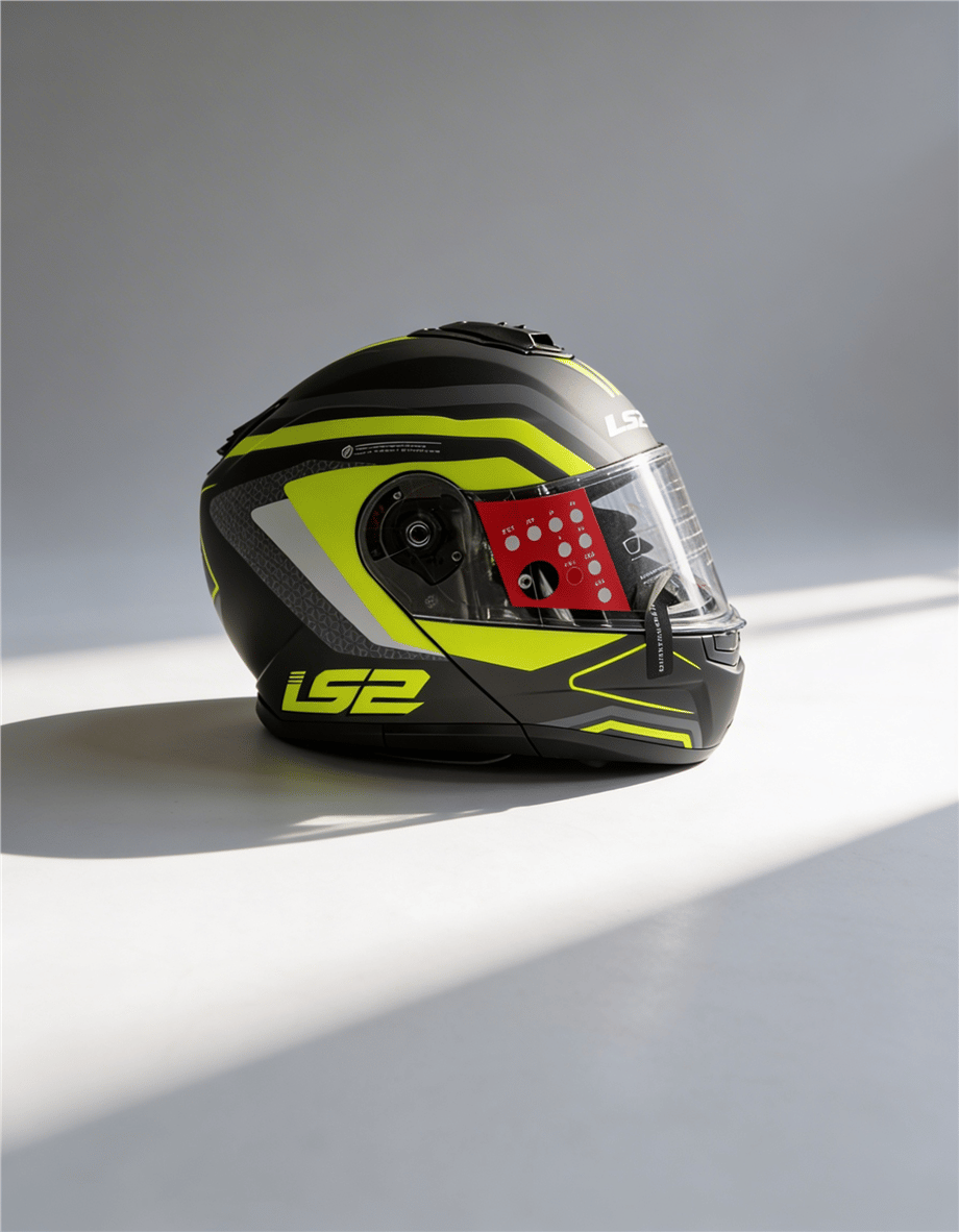 LS2 STROBE 2 MAT TITANIUM NEON SARI-90503209