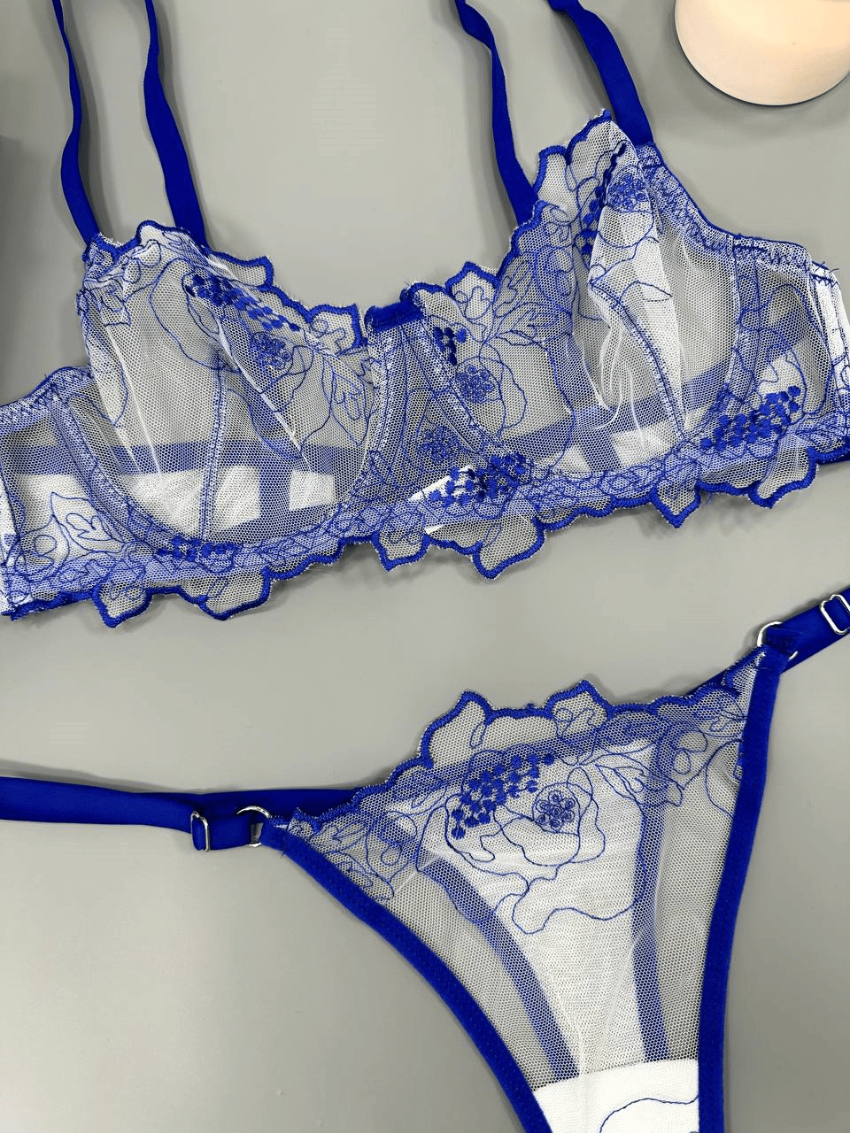 Blue Lace Sütyen Takım