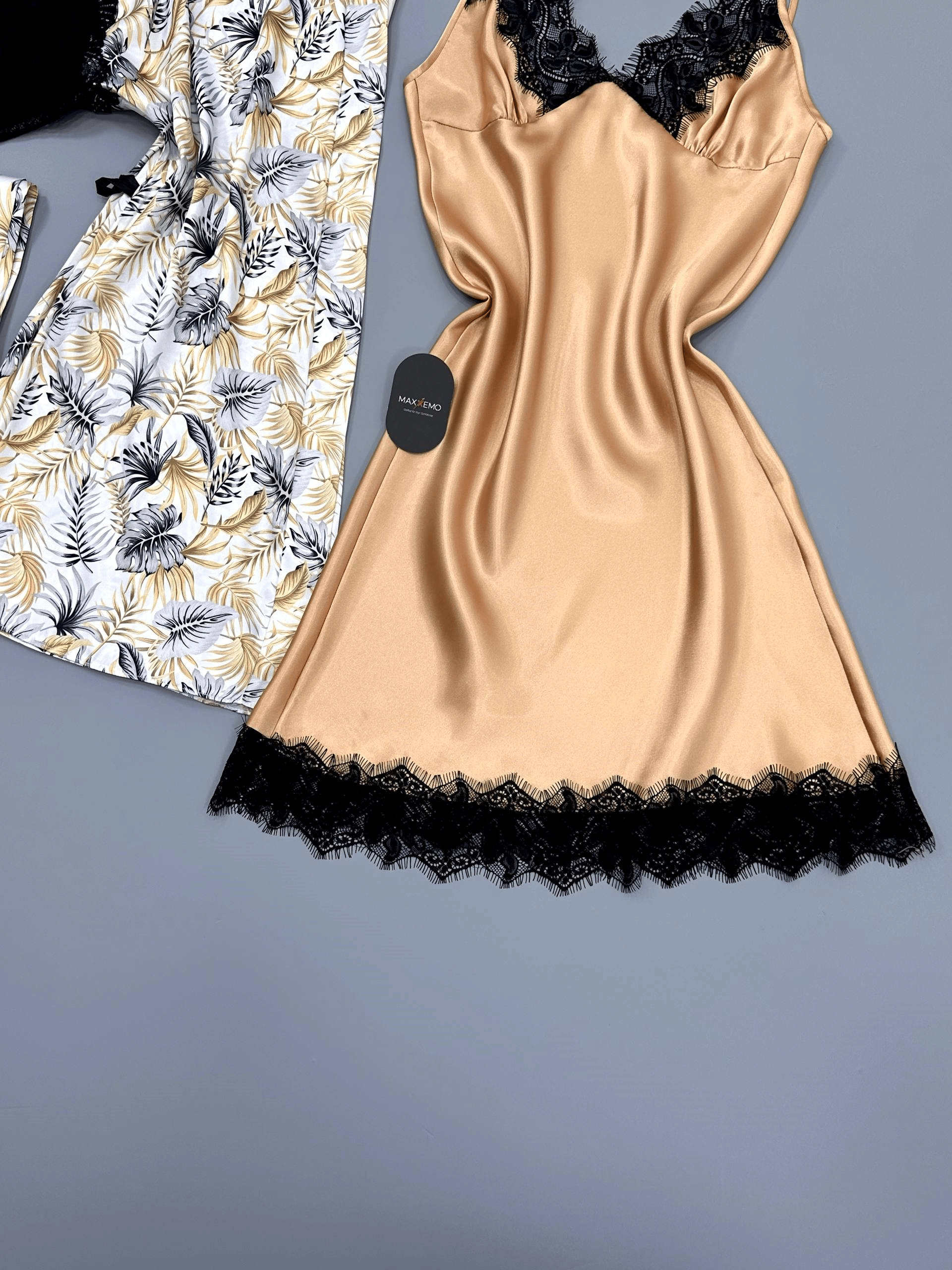 Rosa Saten Set