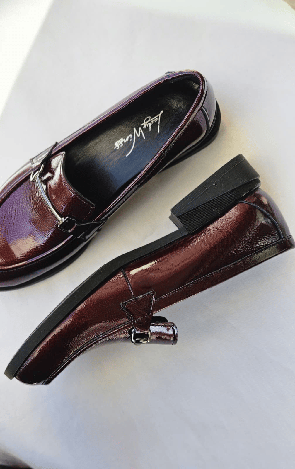 Hakiki Deri Bordo Loafer 