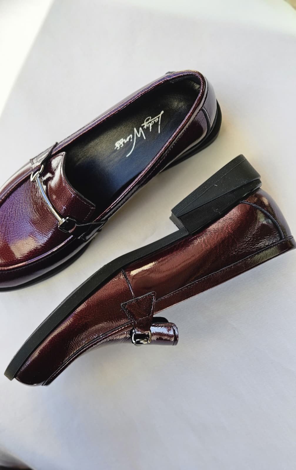 Hakiki Deri Bordo Loafer 