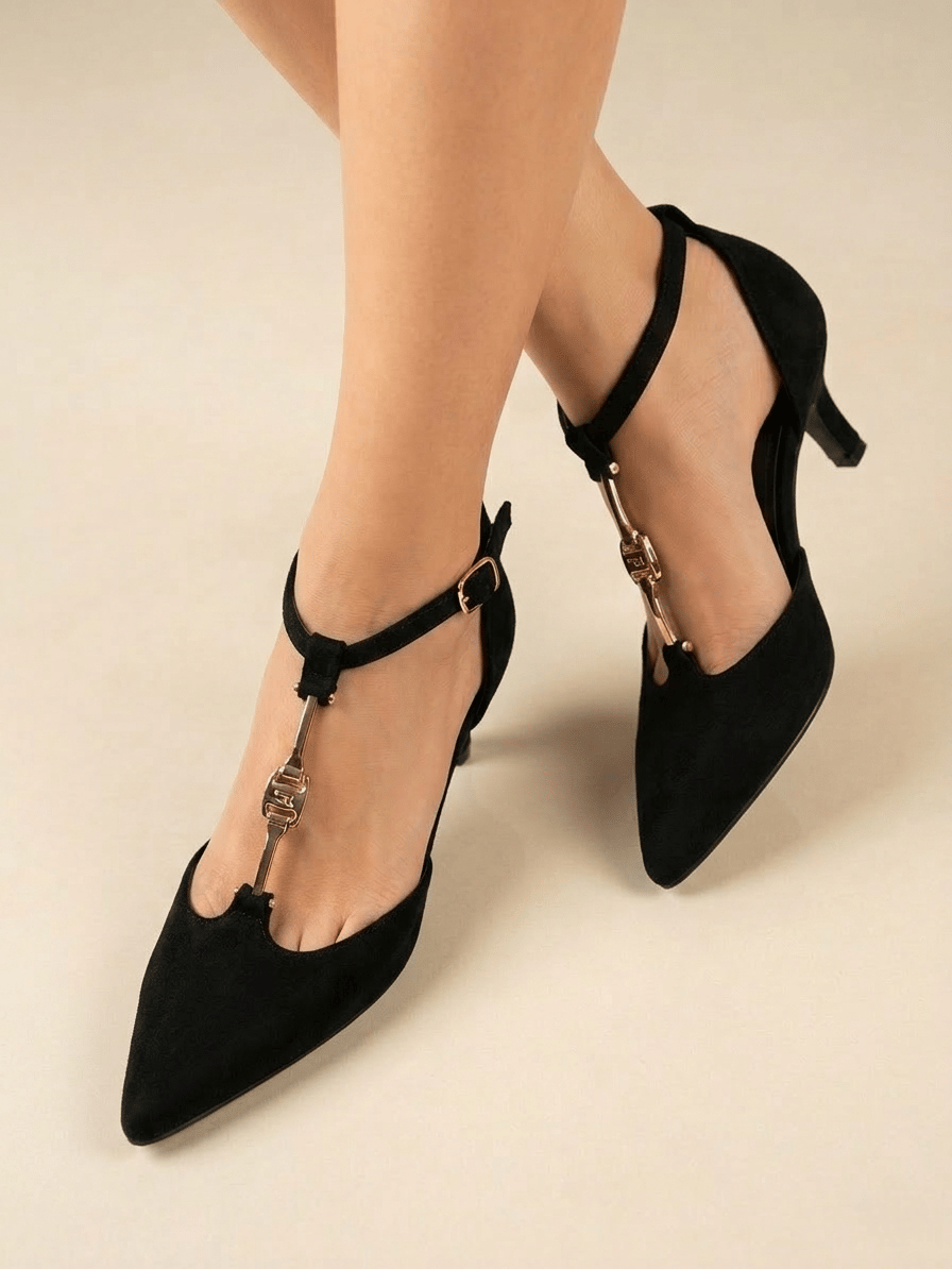 Zerafet Siyah T-Strap