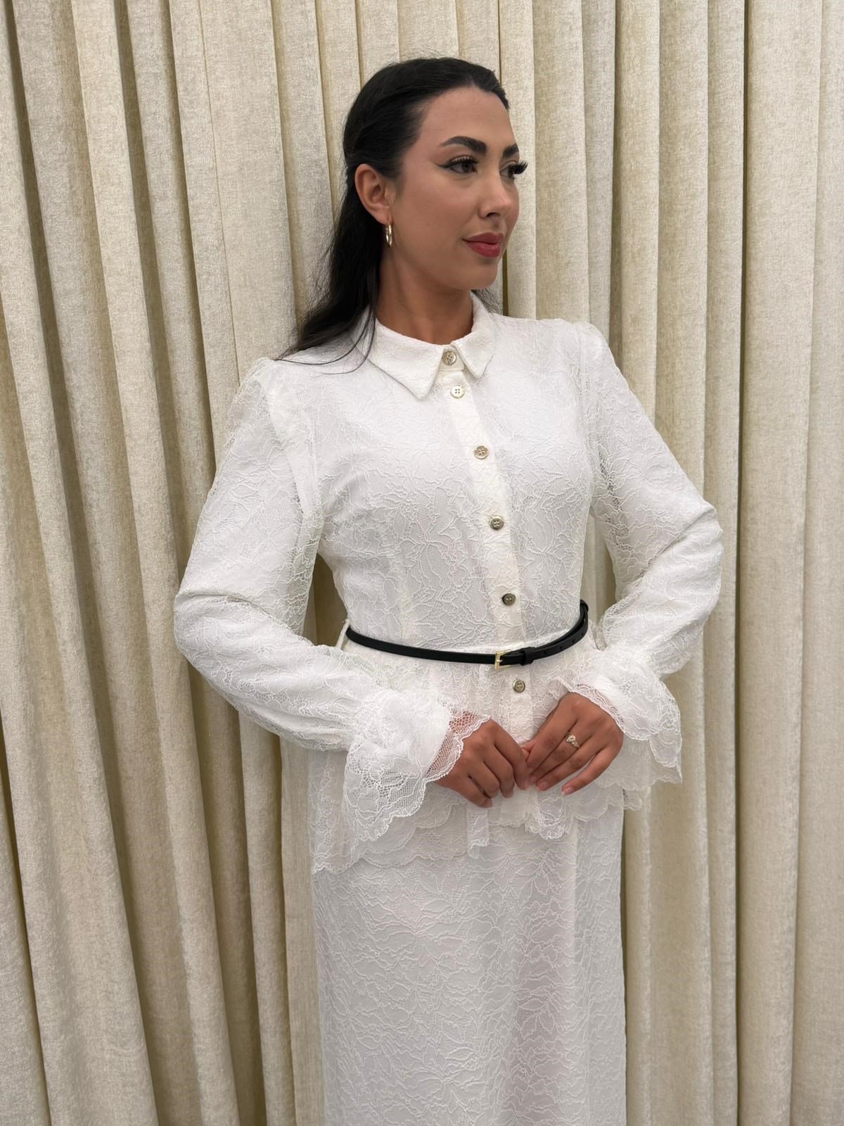 Beli Peplum Dantel Elbise