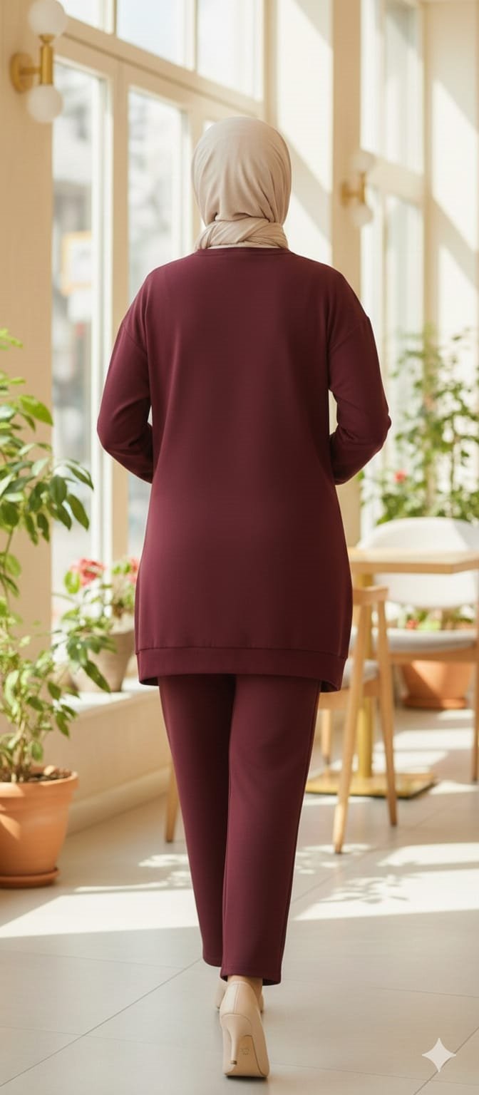 Dantel Detaylı Çelik Örme Takım 