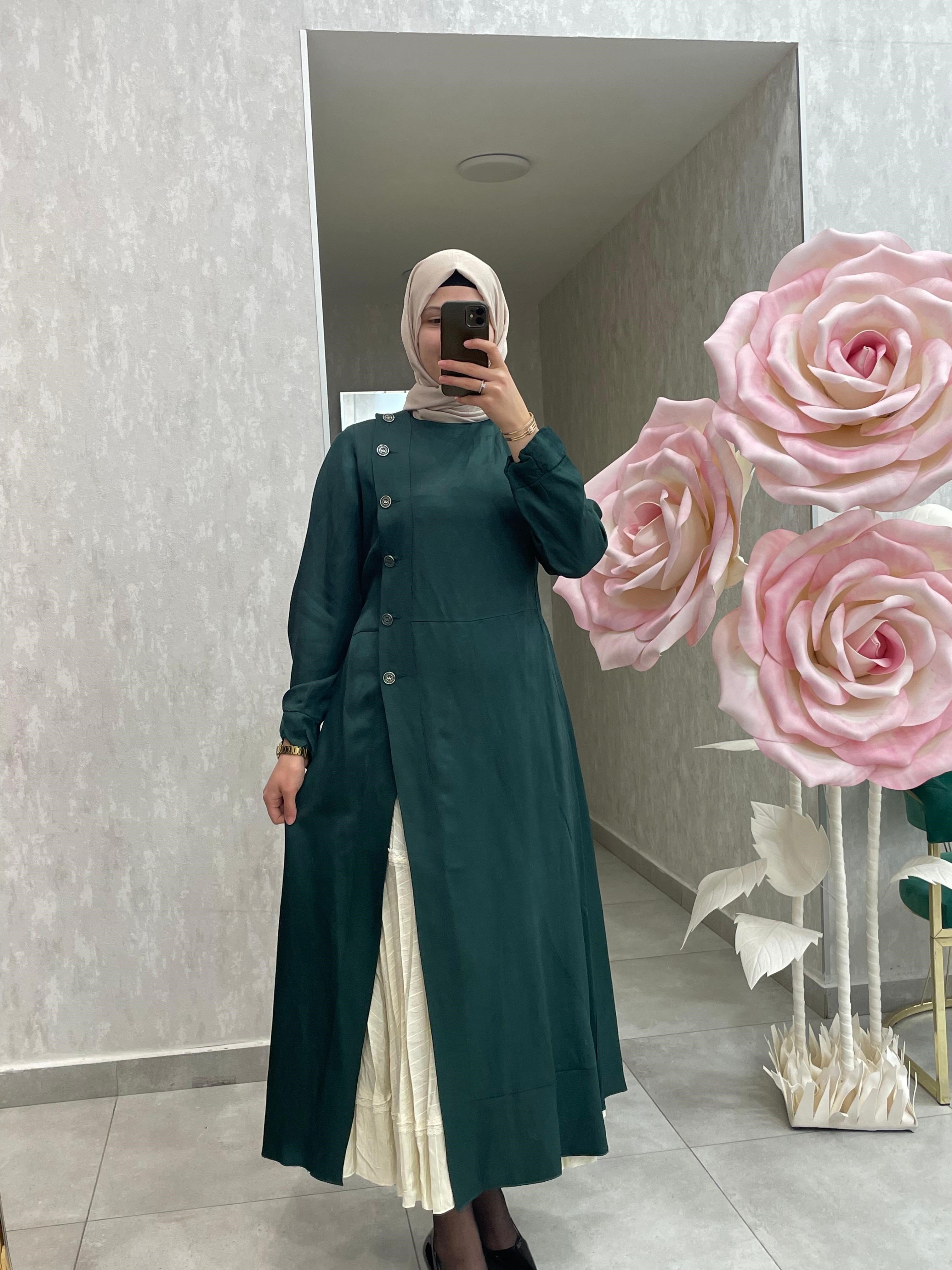 MissWhence Chanel Keten İkili Elbise 
