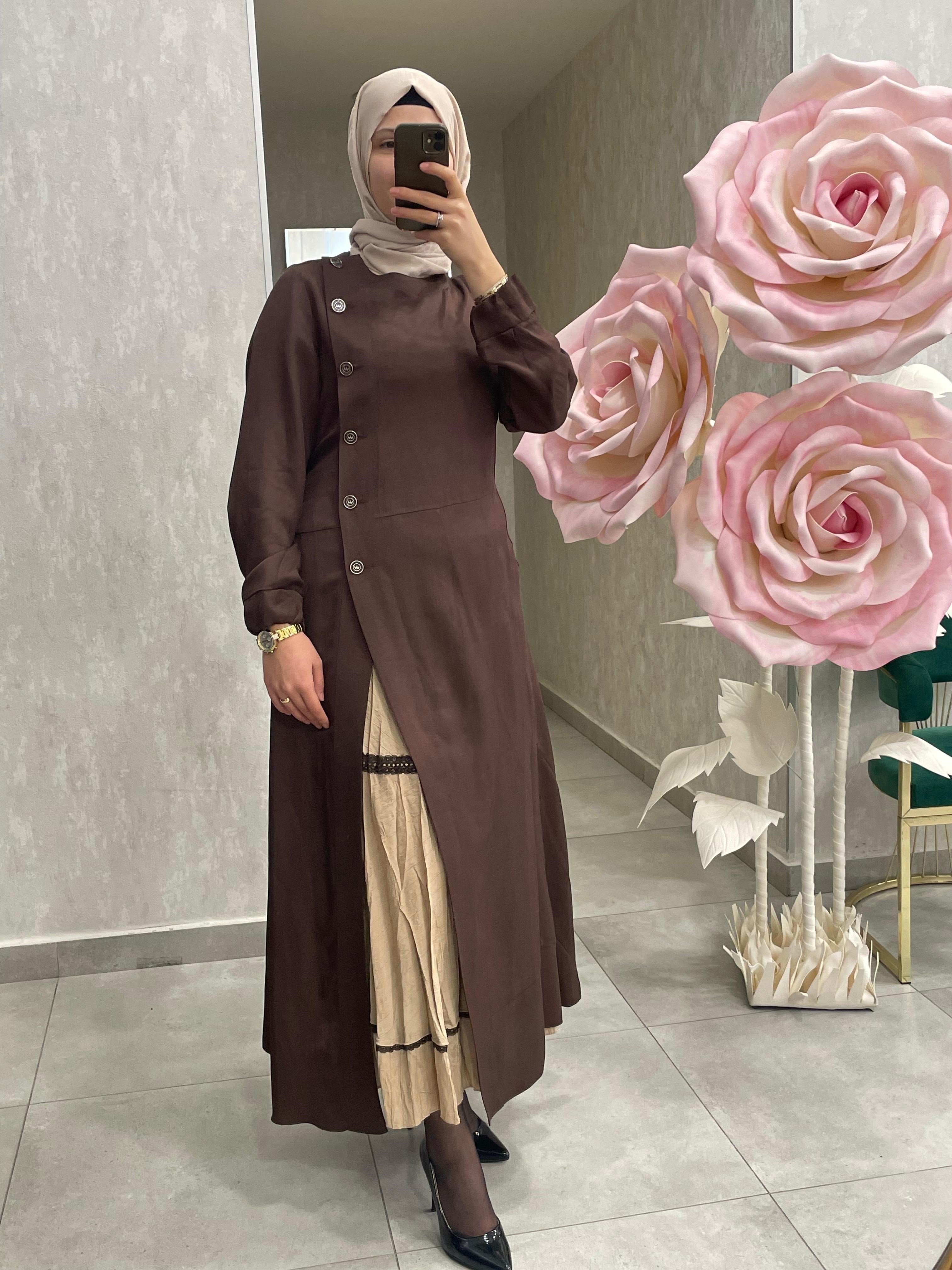 MissWhence Chanel Keten İkili Elbise 