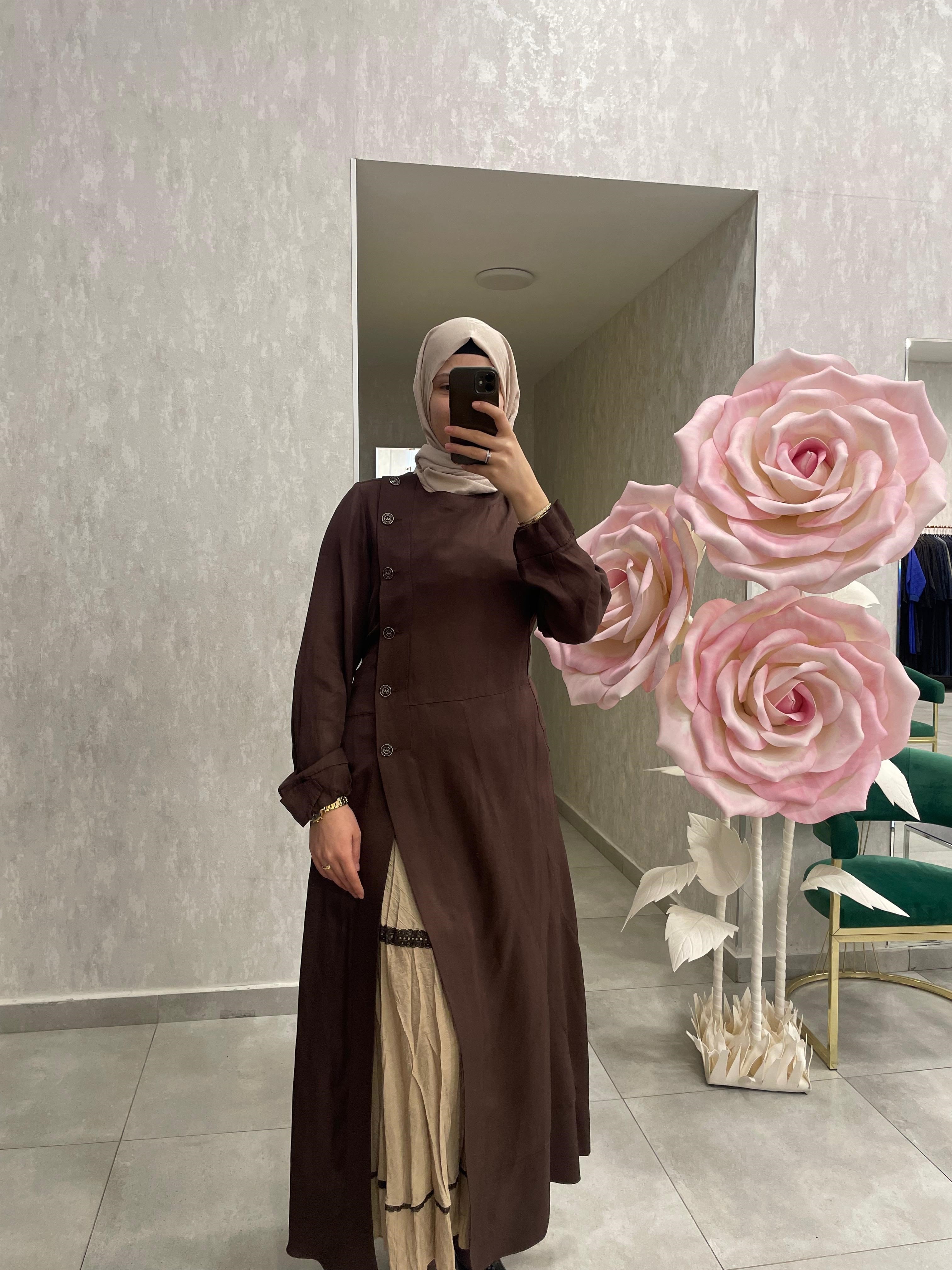 MissWhence Chanel Keten İkili Elbise 