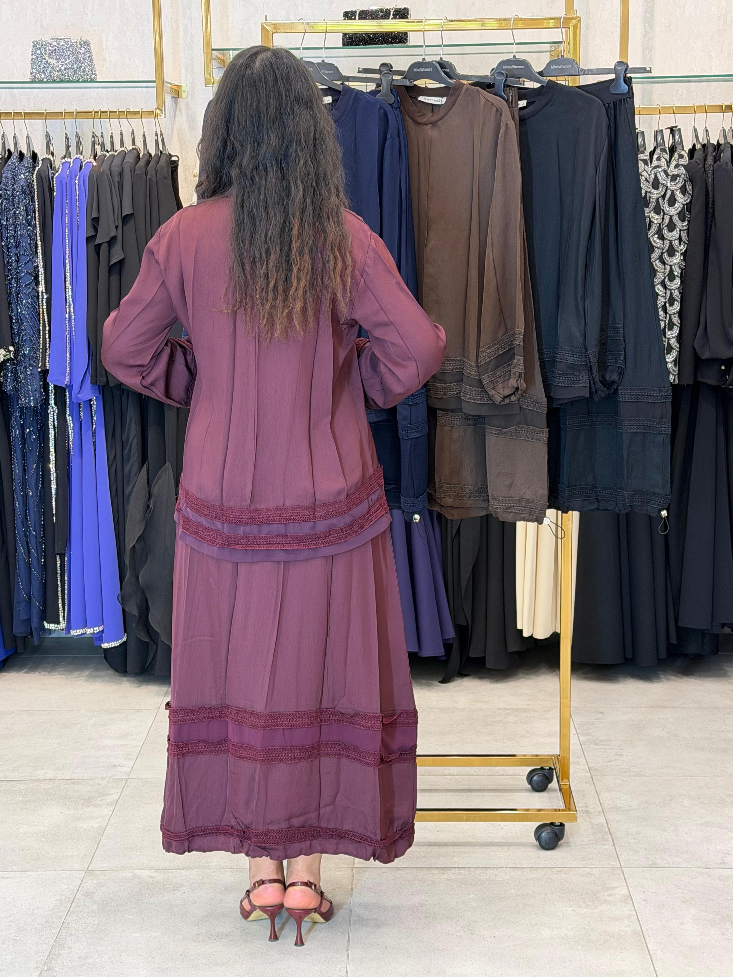 Misswhence Güpür Detaylı Chanel Keten Etek Bluz Takım