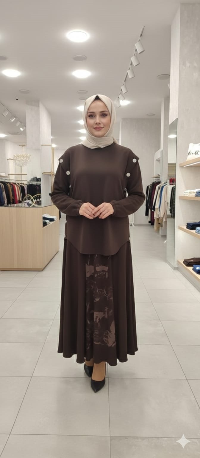 MissWhence Üstü Balık Altı Çan  Etekli Takım